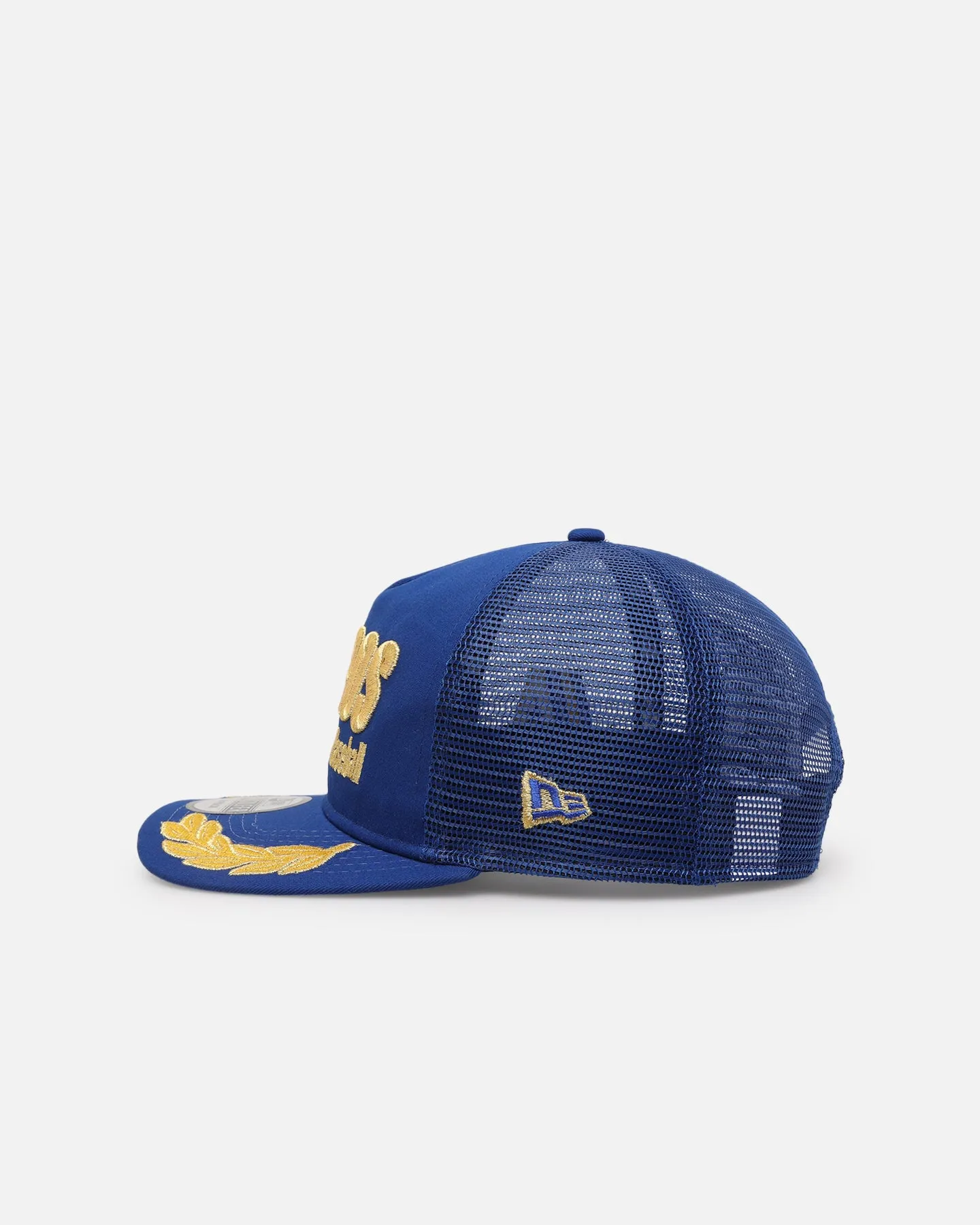 New Era Houston Astros 'Podium Collection' Pre-Curved Golfer Trucker Snapback Light Royal/Metallic Gold sold by Culture Kings product image thumbnail 5