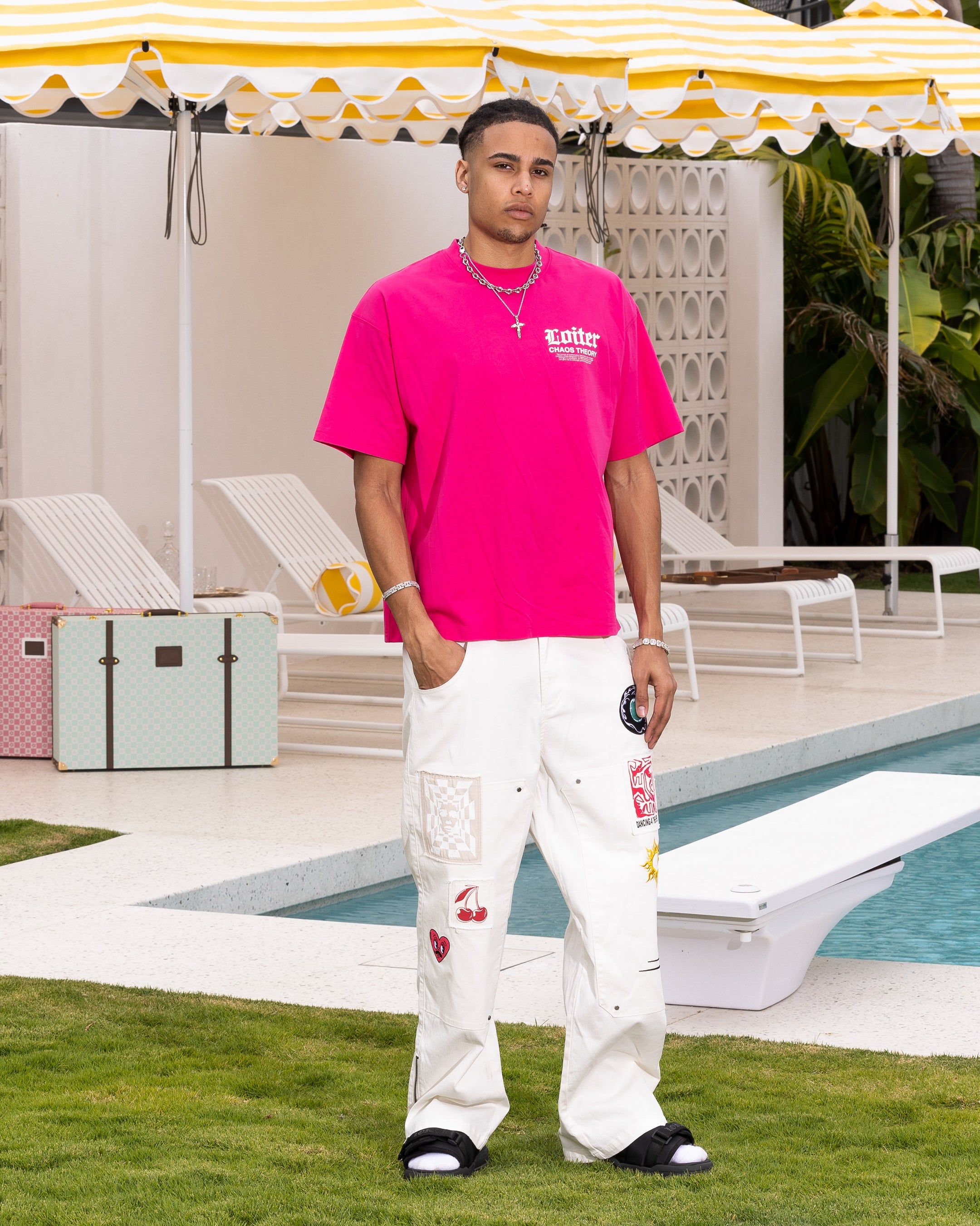 Loiter Chaos Theory T-Shirt Hot Pink sold by Culture Kings product image thumbnail 3