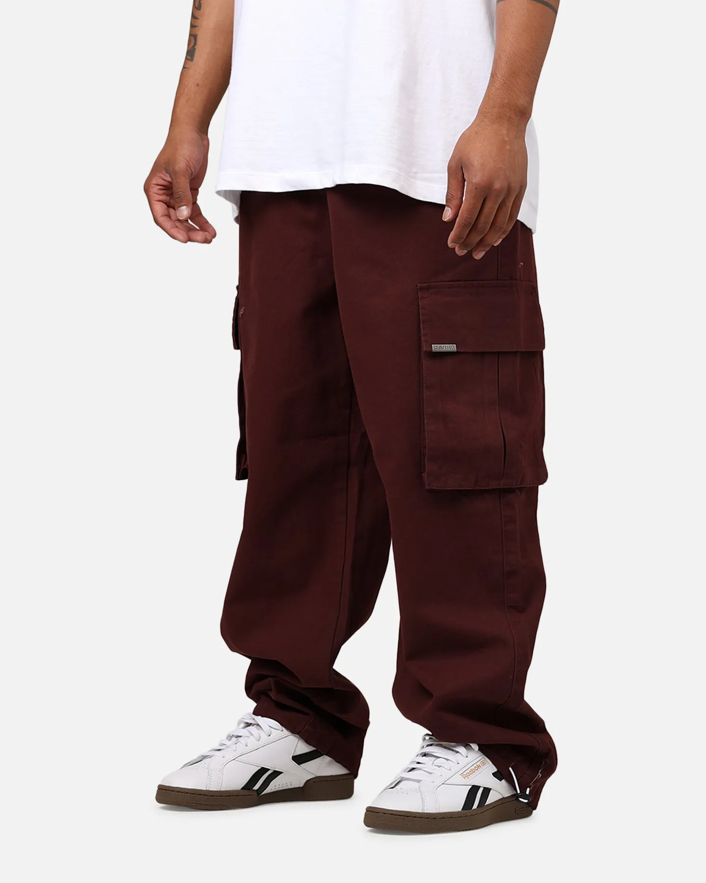 Carre Canvas Superior Cargo Joggers Maroon sold by Culture Kings product image thumbnail 4