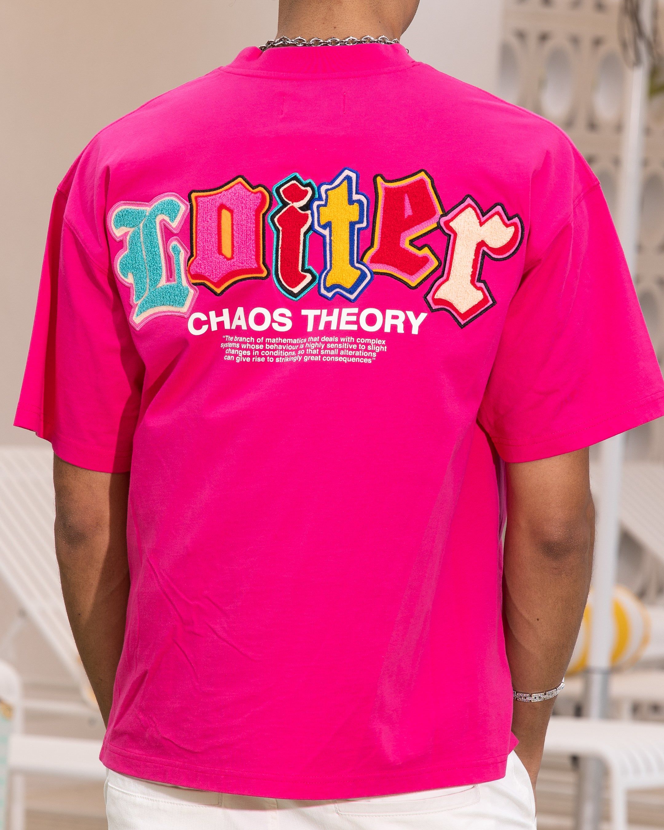 Loiter Chaos Theory T-Shirt Hot Pink sold by Culture Kings product image thumbnail 5