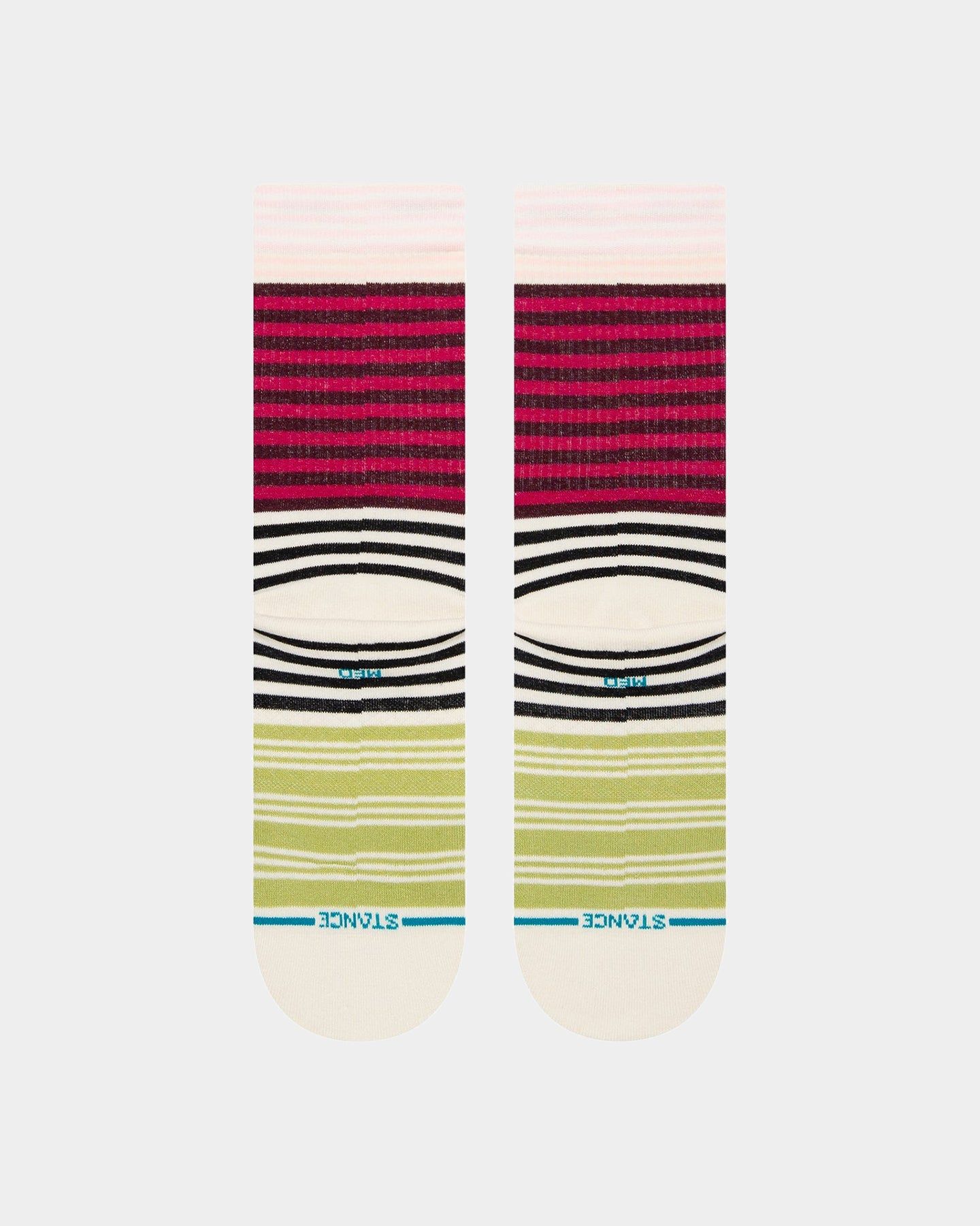 Stance Women's Sunshine Stripe Crew Socks Magenta sold by Culture Kings product image thumbnail 2