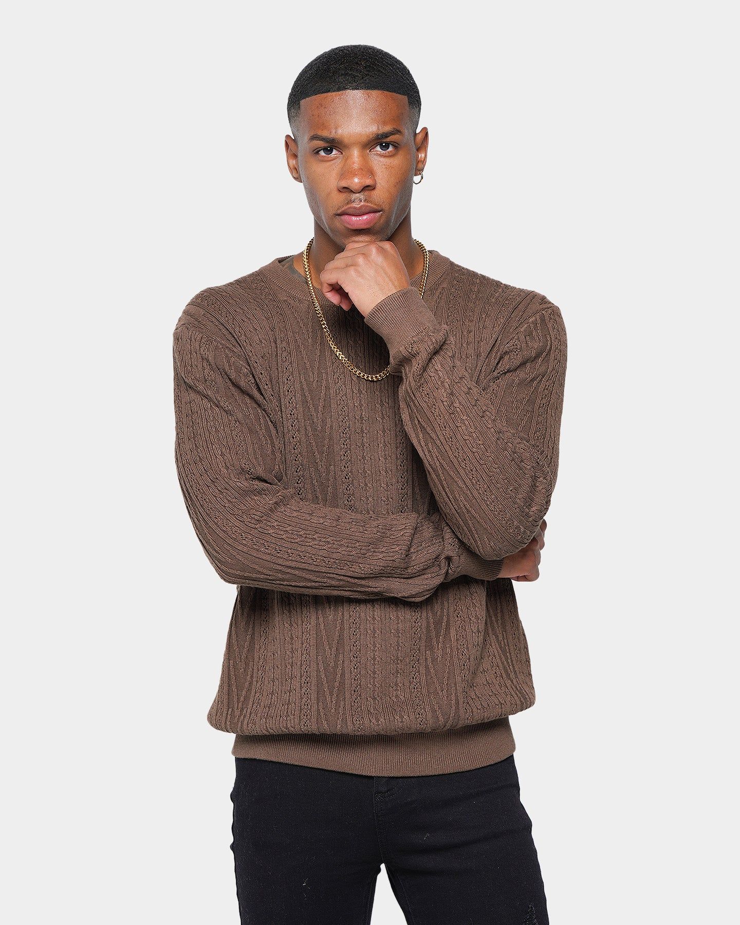 XXIII Cason Knit Crewneck Brown sold by Culture Kings