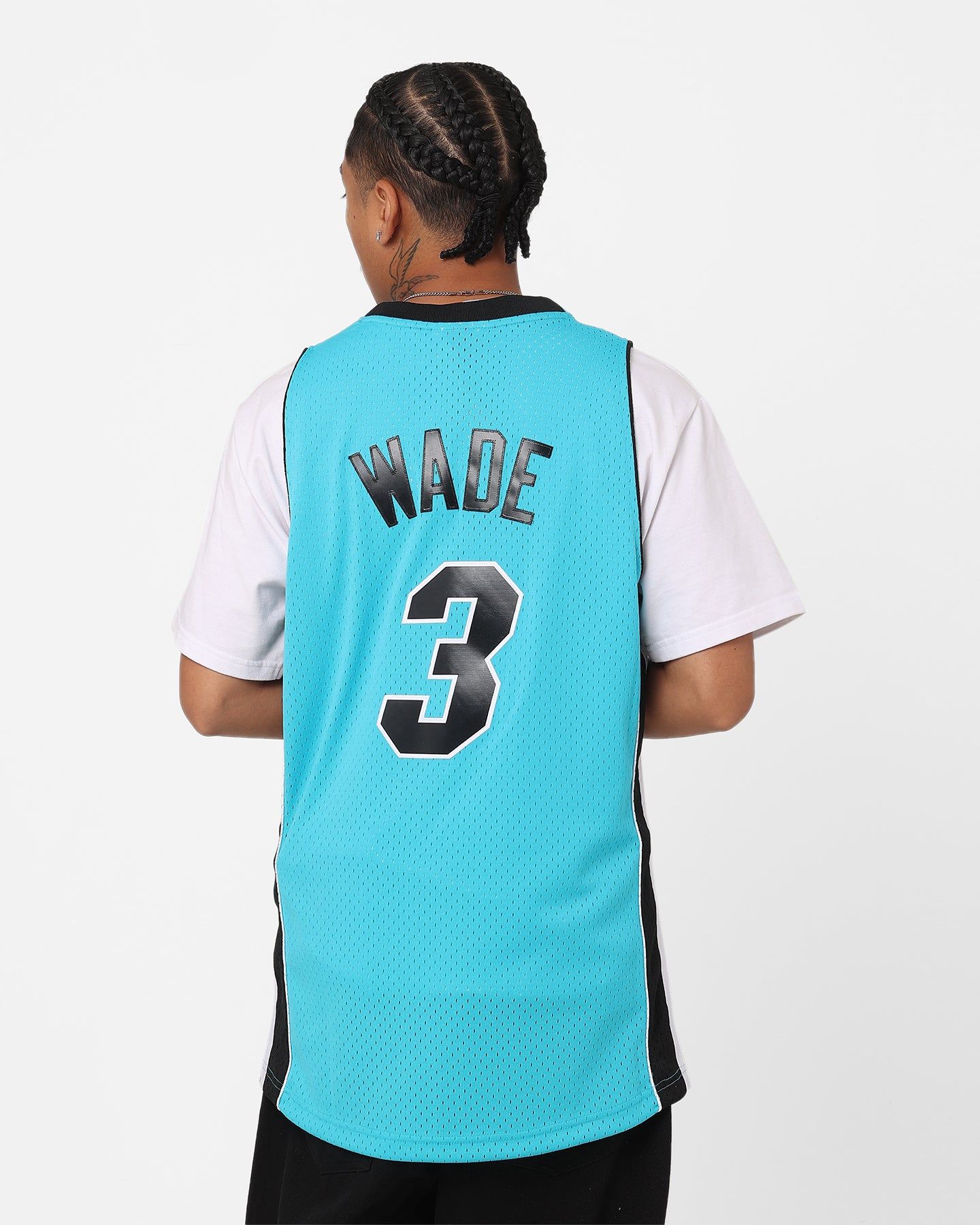 Mitchell & Ness Dwayne Wade Miami Heat Neon Tropical Swing Jersey Neon Blue sold by Culture Kings product image thumbnail 2