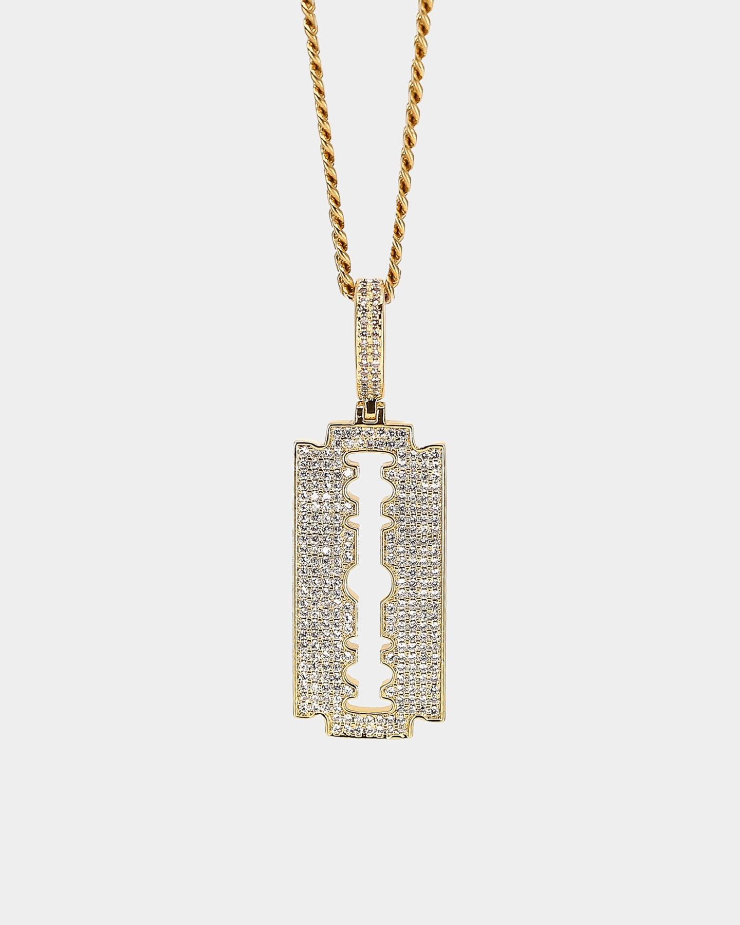 Saint Morta Iced Razor Pendant Iced Gold sold by Culture Kings product image thumbnail 4