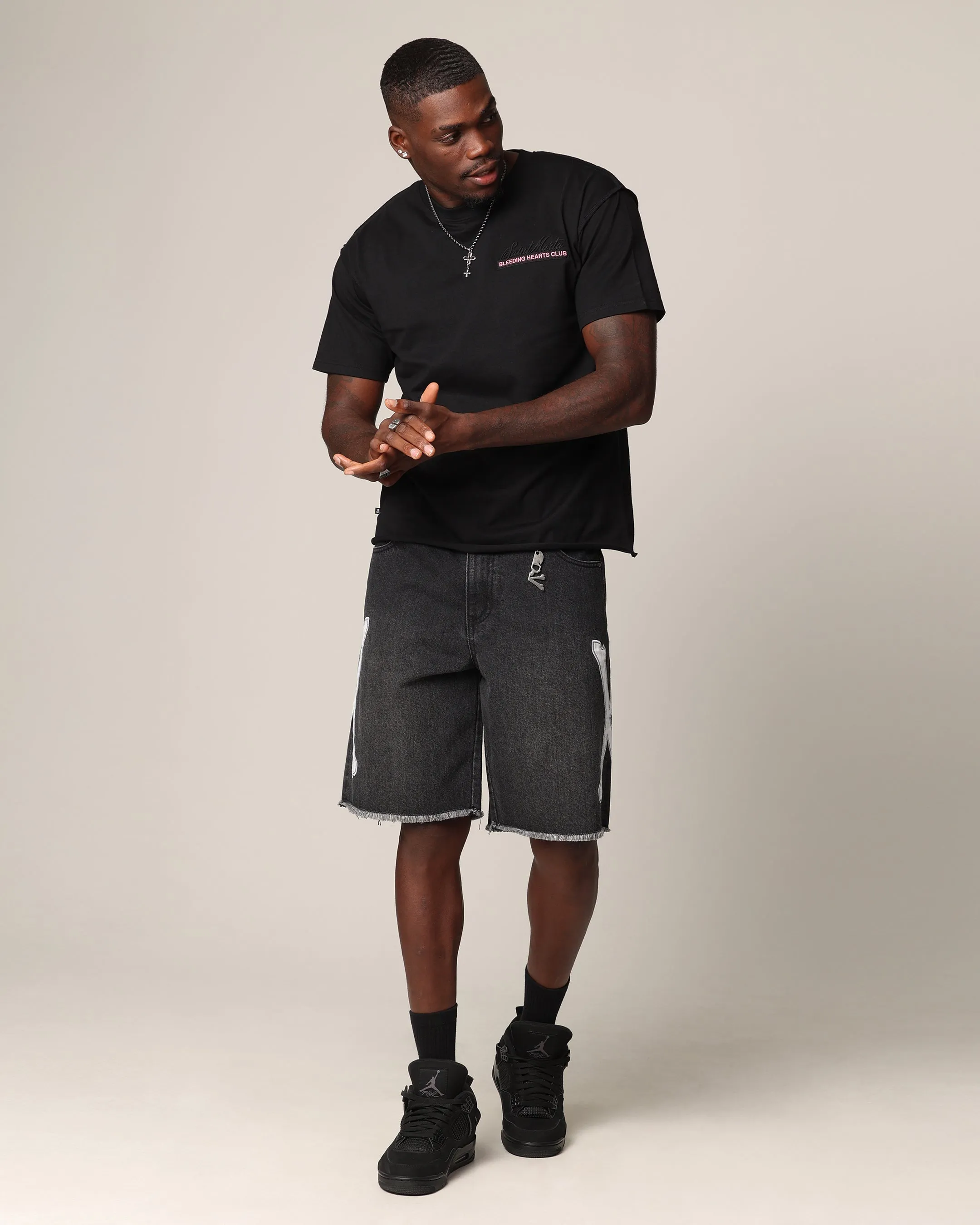 Saint Morta Bleeding Hearts Club Cut T-Shirt Black sold by Culture Kings product image thumbnail 4