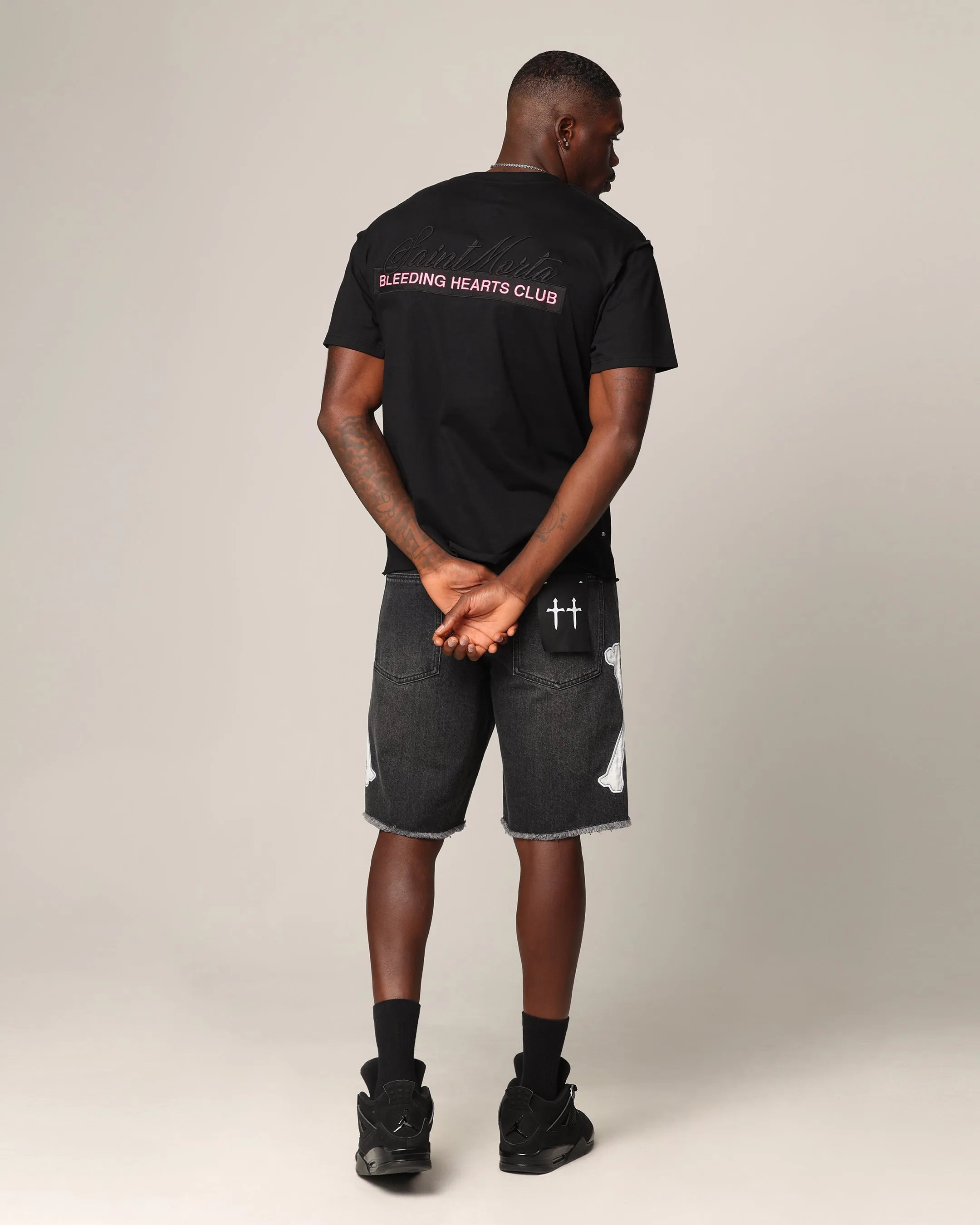 Saint Morta Bleeding Hearts Club Cut T-Shirt Black sold by Culture Kings product image thumbnail 3