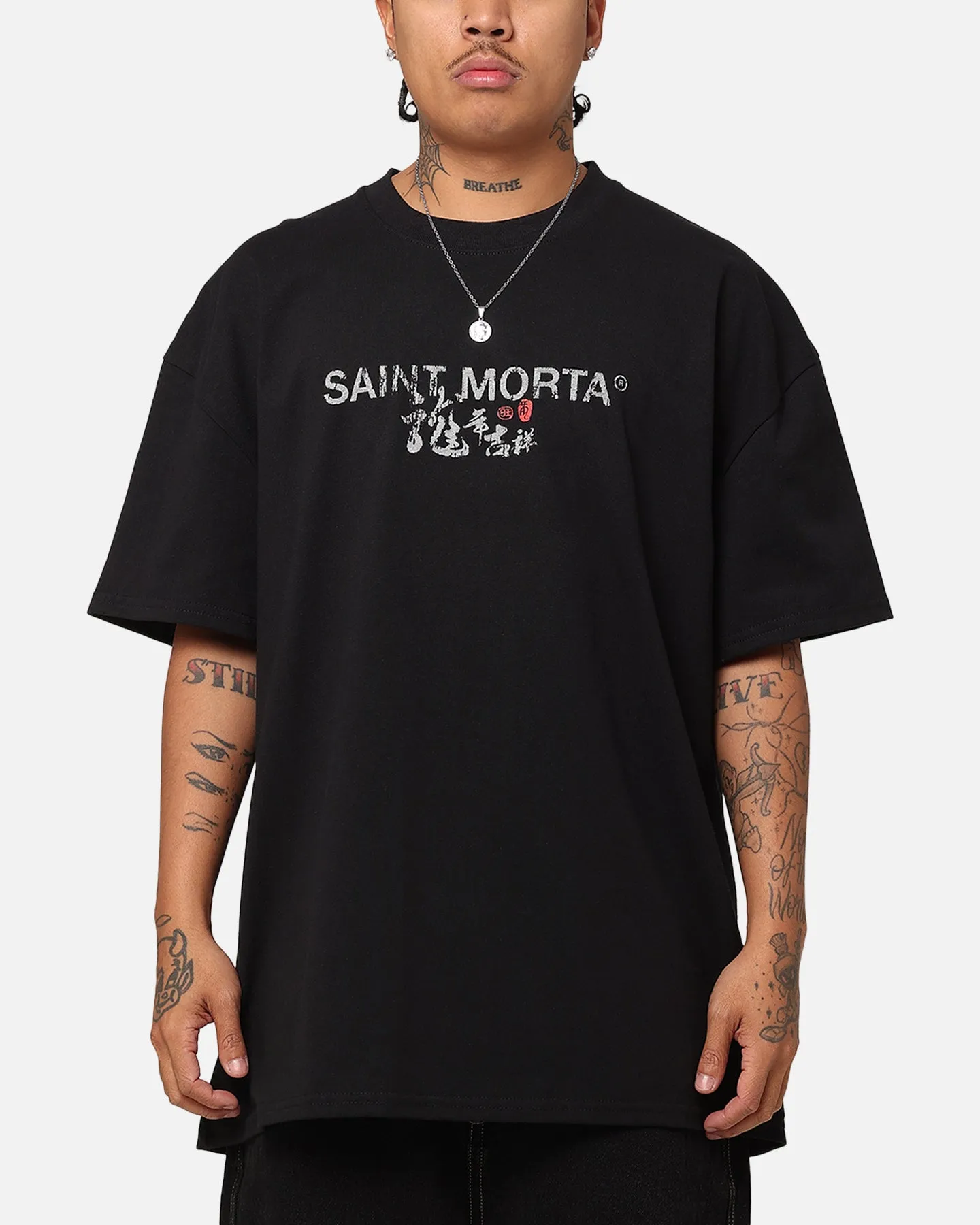 Saint Morta Dragon Heavyweight T-Shirt Black sold by Culture Kings product image thumbnail 2