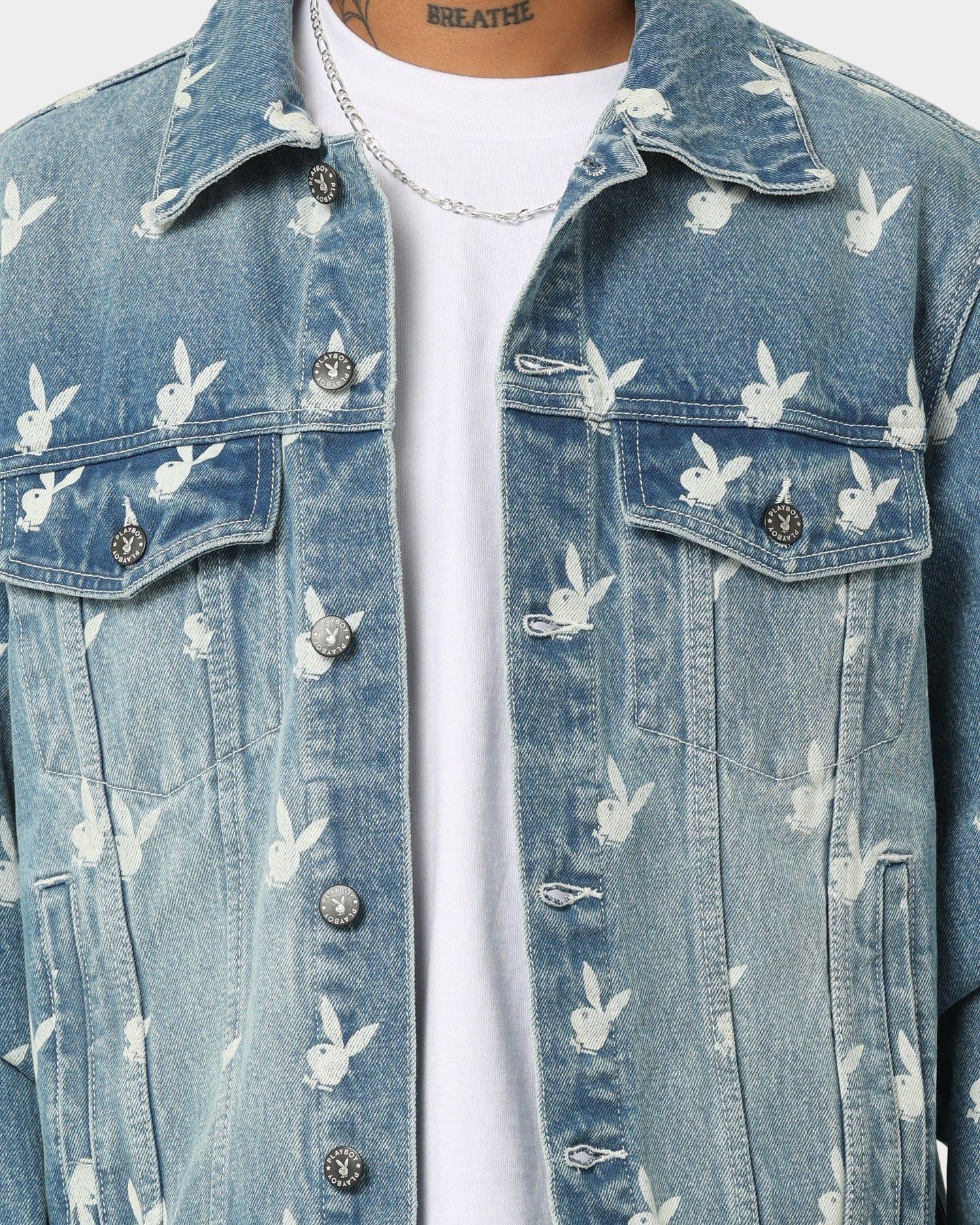 Playboy By CK Players Denim Jacket Vintage Blue sold by Culture Kings product image thumbnail 5