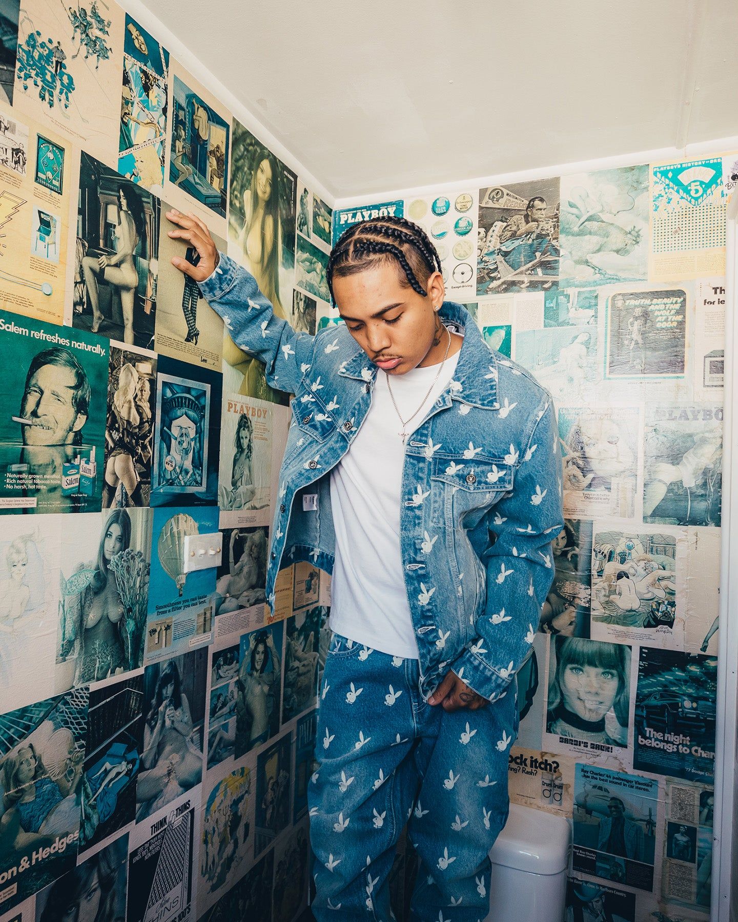 Playboy By CK Players Denim Jacket Vintage Blue sold by Culture Kings