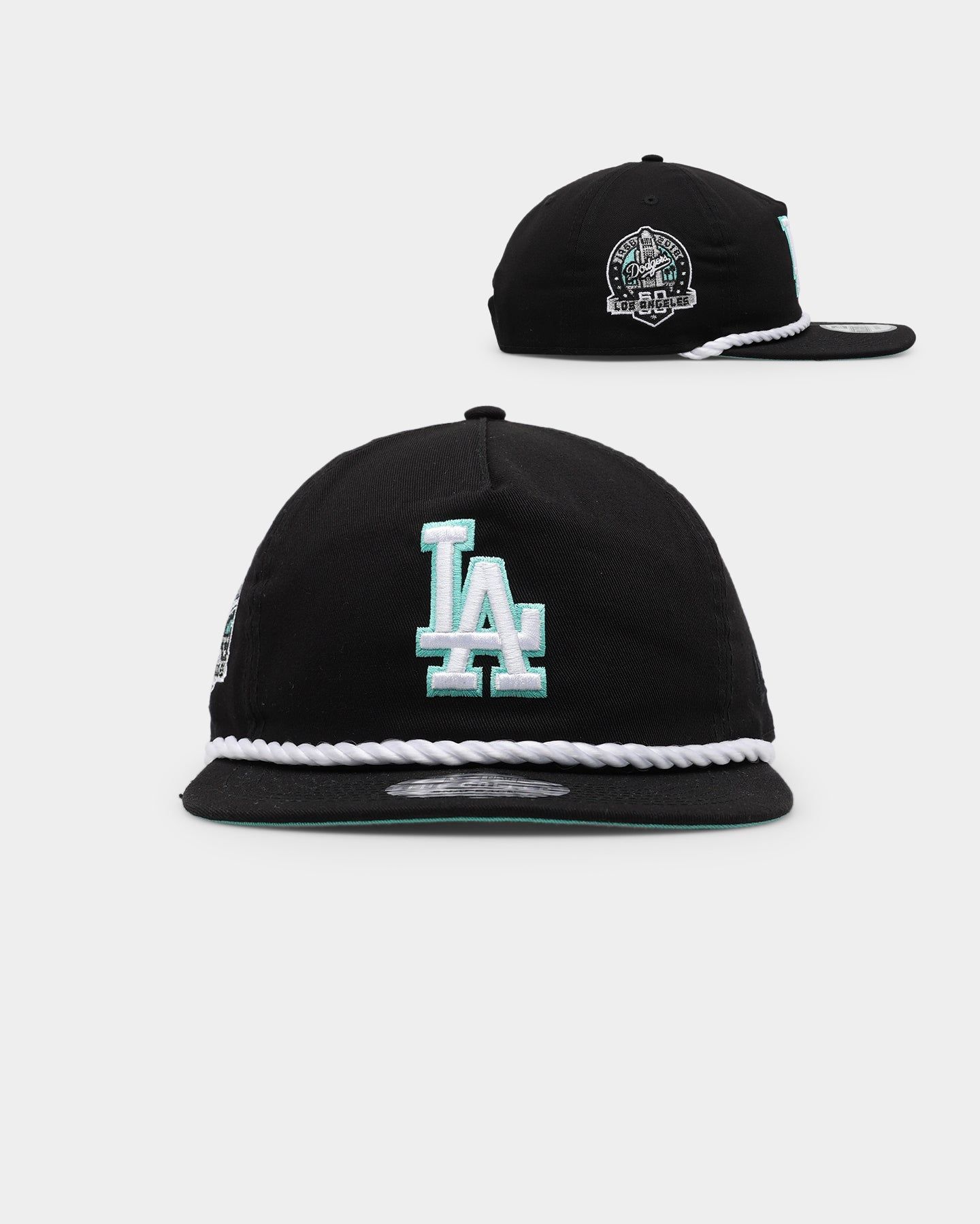 New Era Los Angeles Dodgers 'Black Cool Mint Golfer Collection' Golfer Snapback Black/Mint sold by Culture Kings