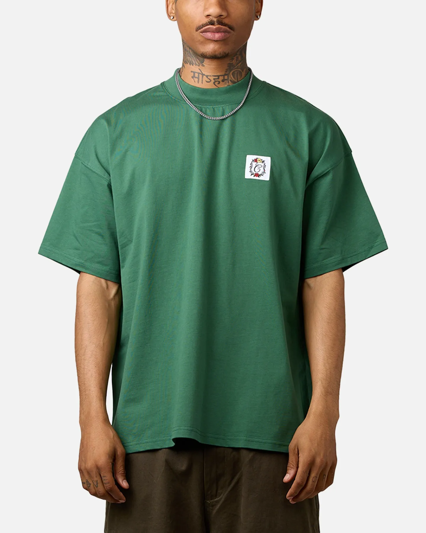 Carre Damask Oversized T-Shirt Forest Green sold by Culture Kings