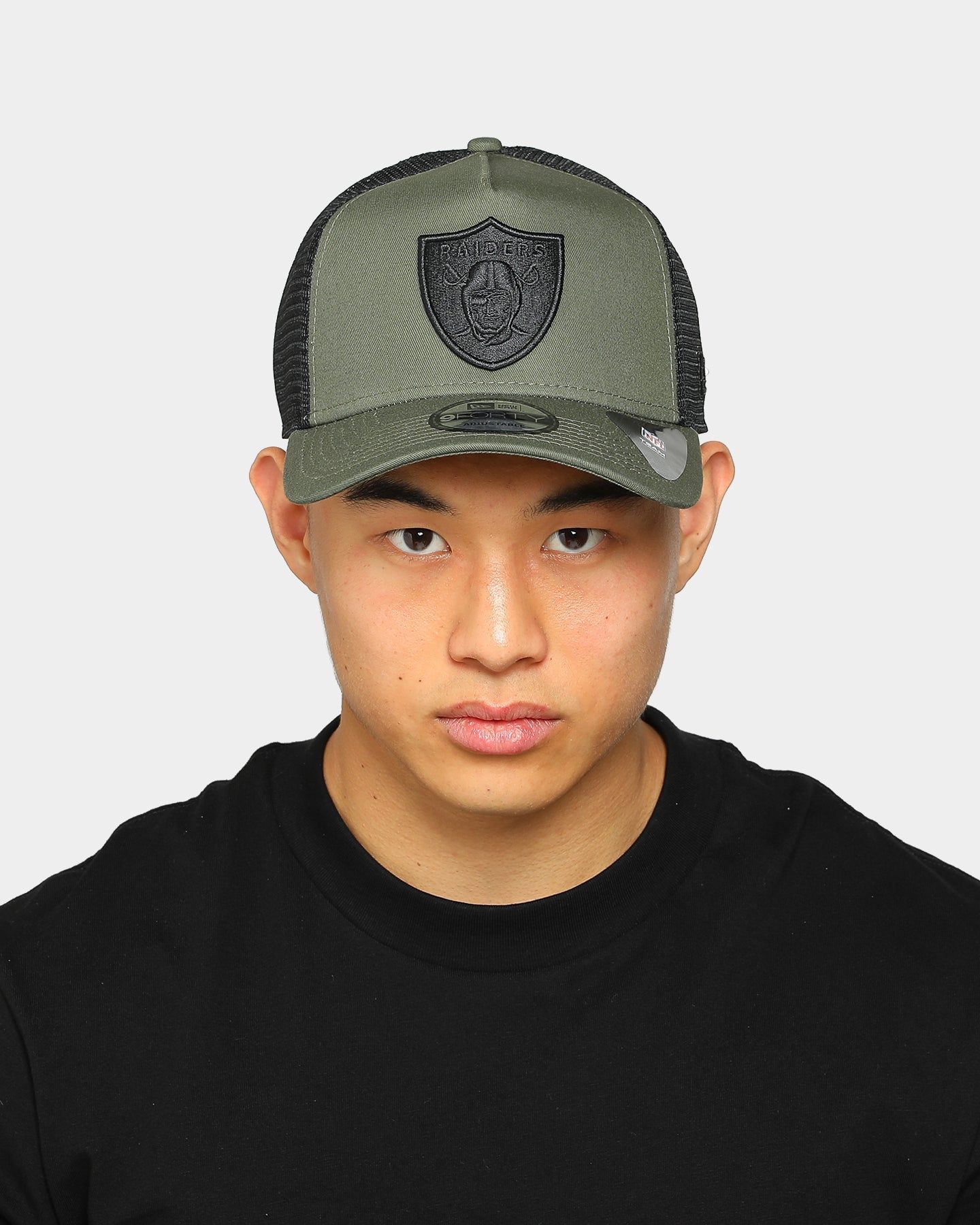 New Era Las Vegas Raiders 9FORTY A-Frame Trucker Snapback Olive/Black sold by Culture Kings product image thumbnail 2