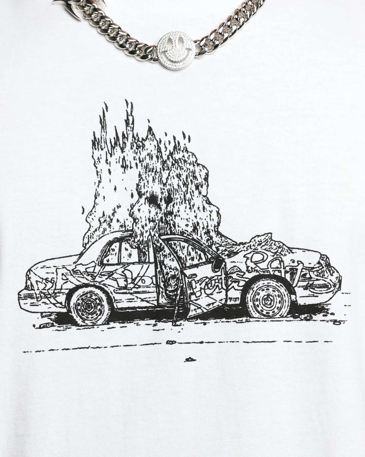 Rats Get Fat X Funeral French FF Car T-Shirt White sold by Culture Kings product image thumbnail 4