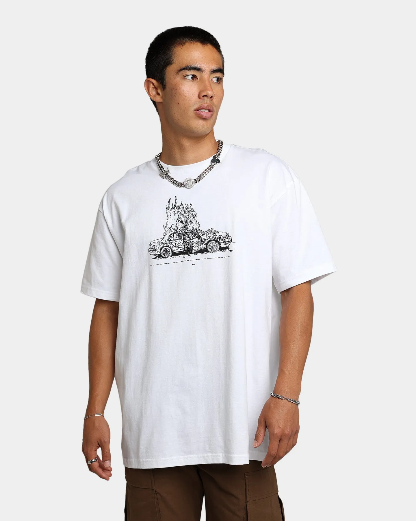 Rats Get Fat X Funeral French FF Car T-Shirt White sold by Culture Kings product image thumbnail 2