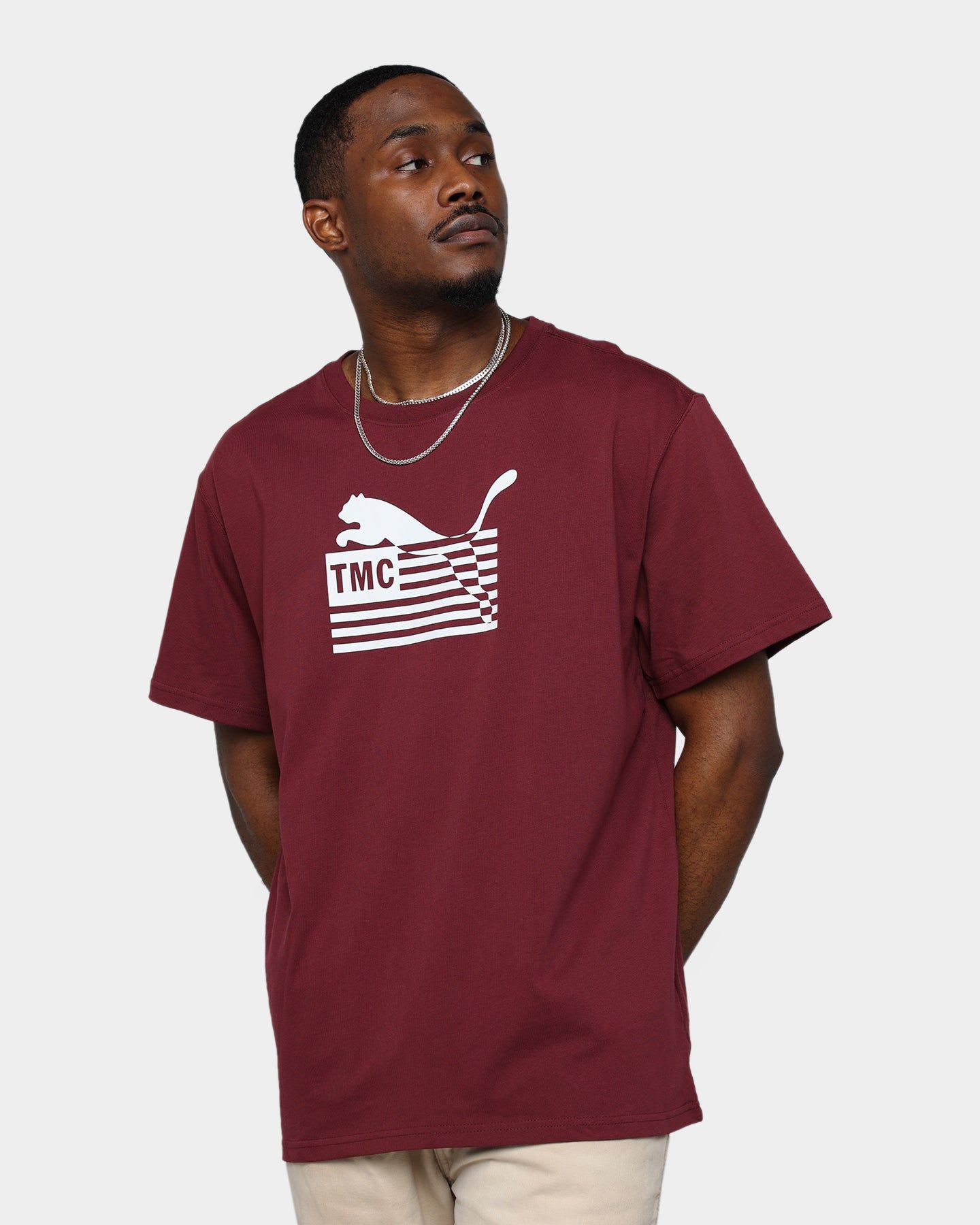 Puma X TMC Every Day Hussle T-Shirt Burgundy sold by Culture Kings