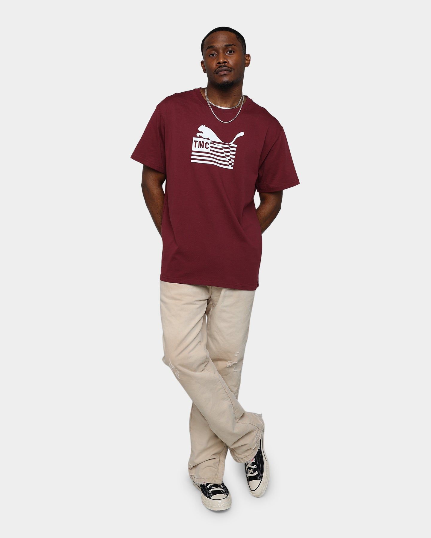 Puma X TMC Every Day Hussle T-Shirt Burgundy sold by Culture Kings product image thumbnail 2