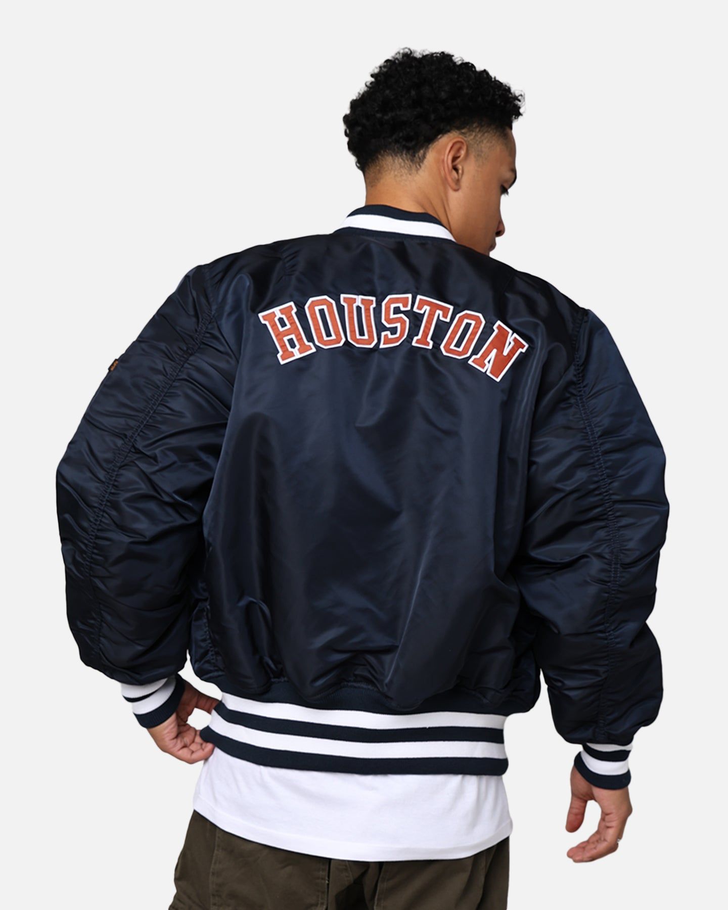 New Era X Alpha Series X MLB Houston Astros MA-1 Bomber Jacket Navy sold by Culture Kings product image thumbnail 2