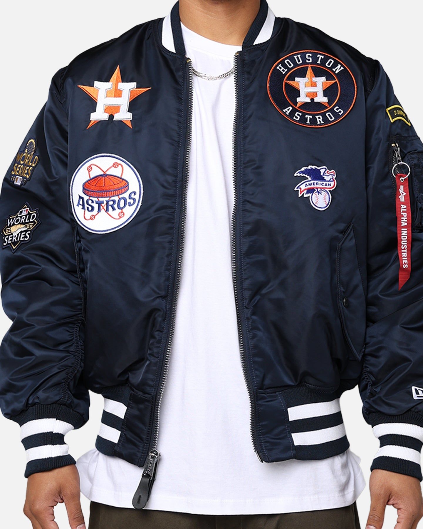 New Era X Alpha Series X MLB Houston Astros MA-1 Bomber Jacket Navy sold by Culture Kings product image thumbnail 4