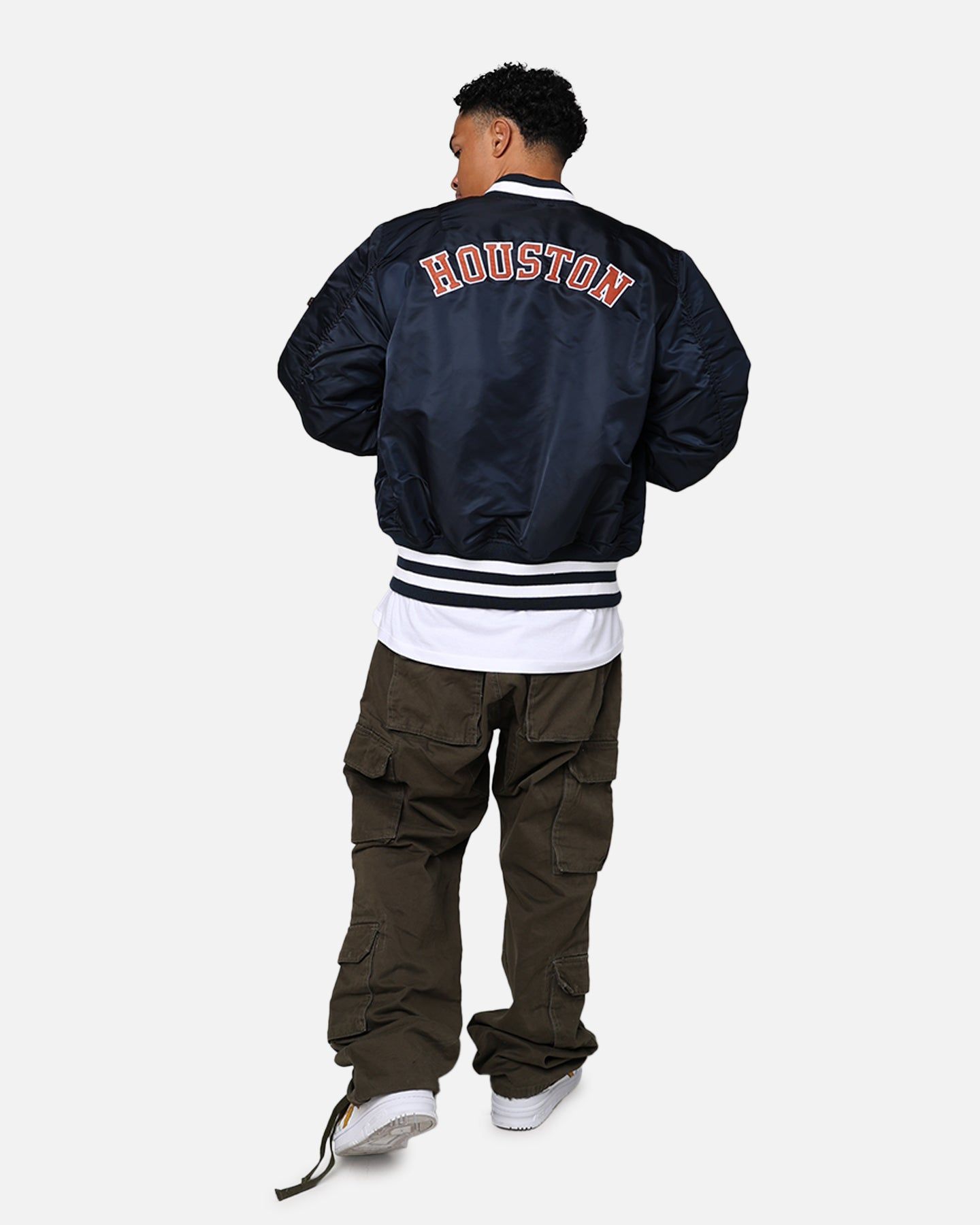 New Era X Alpha Series X MLB Houston Astros MA-1 Bomber Jacket Navy sold by Culture Kings product image thumbnail 3