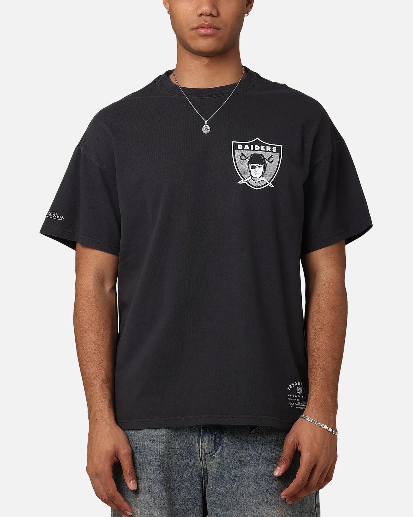 Mitchell & Ness Las Vegas Raiders Flames T-Shirt Faded Black sold by Culture Kings product image thumbnail 2