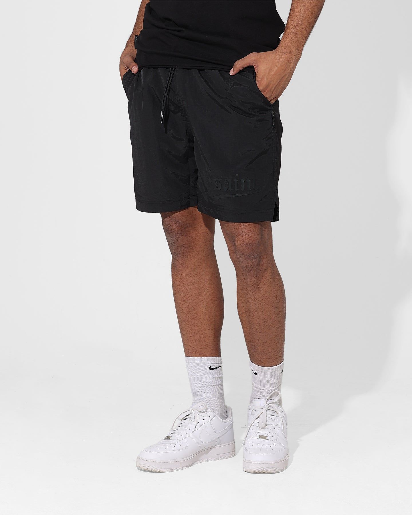 Saint Morta Westside Allstar Beach Shorts Black/Black sold by Culture Kings