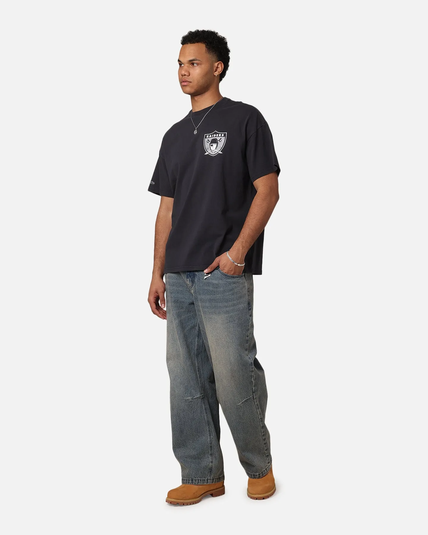 Mitchell & Ness Las Vegas Raiders Flames T-Shirt Faded Black sold by Culture Kings product image thumbnail 4