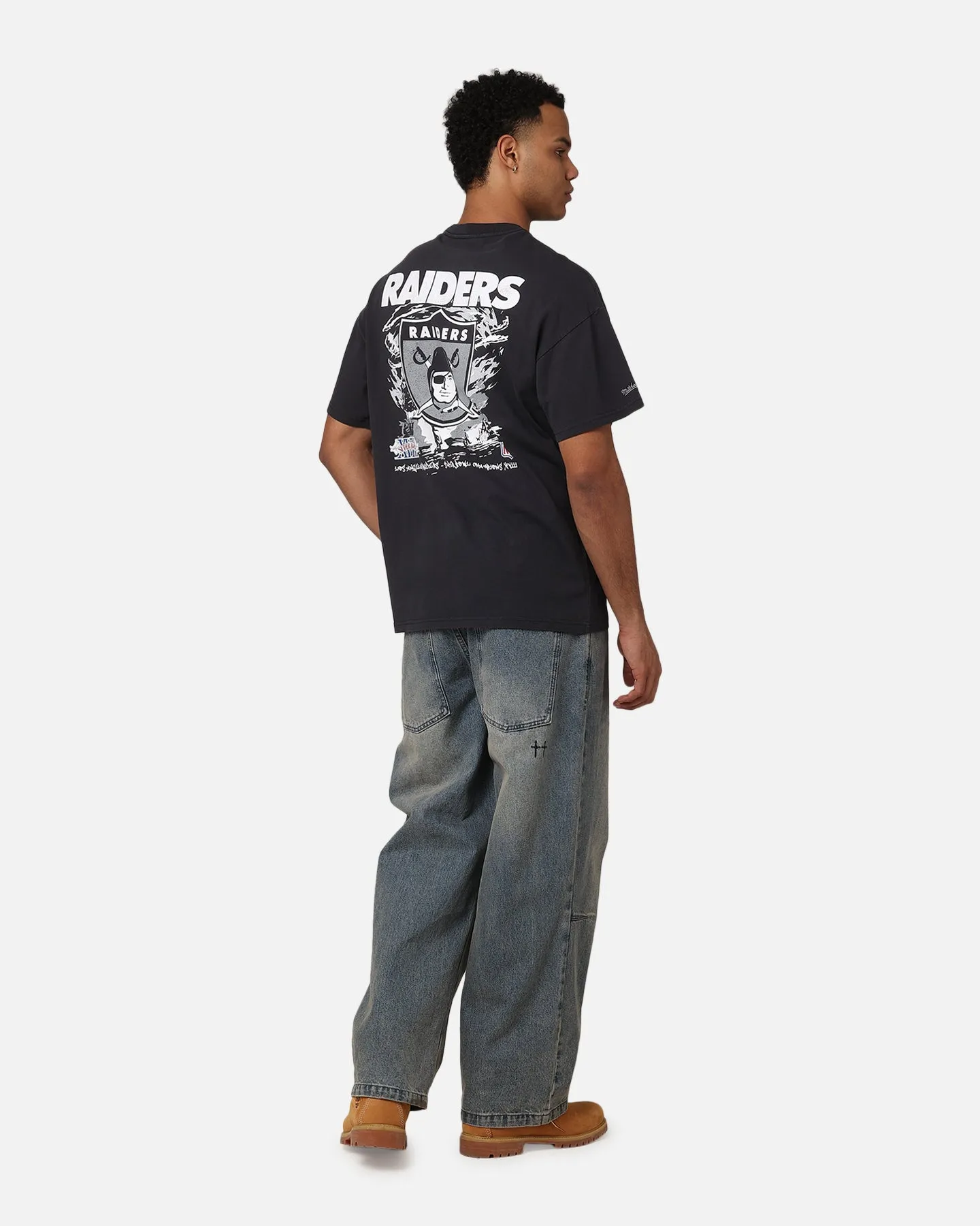 Mitchell & Ness Las Vegas Raiders Flames T-Shirt Faded Black sold by Culture Kings product image thumbnail 3