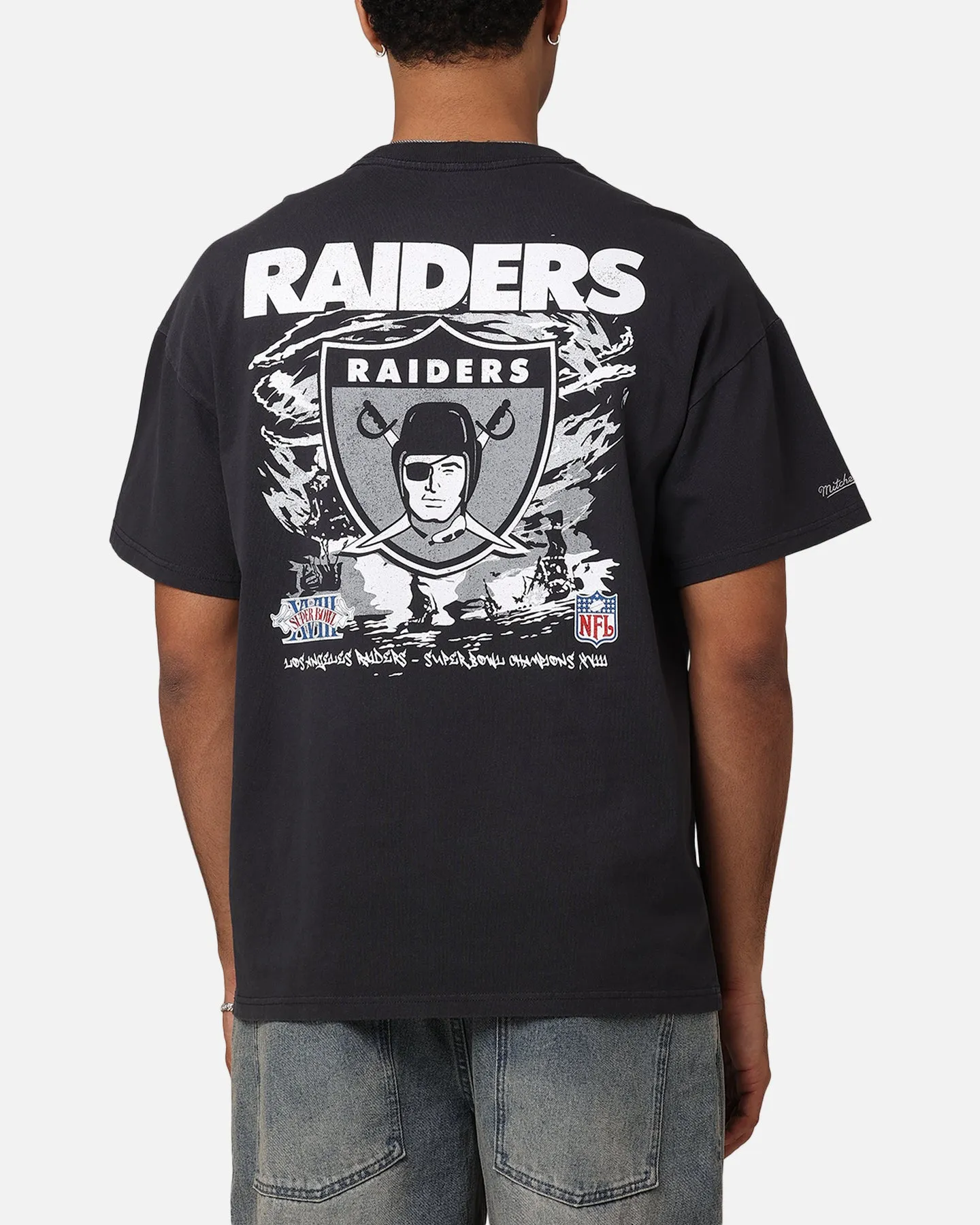 Mitchell & Ness Las Vegas Raiders Flames T-Shirt Faded Black sold by Culture Kings