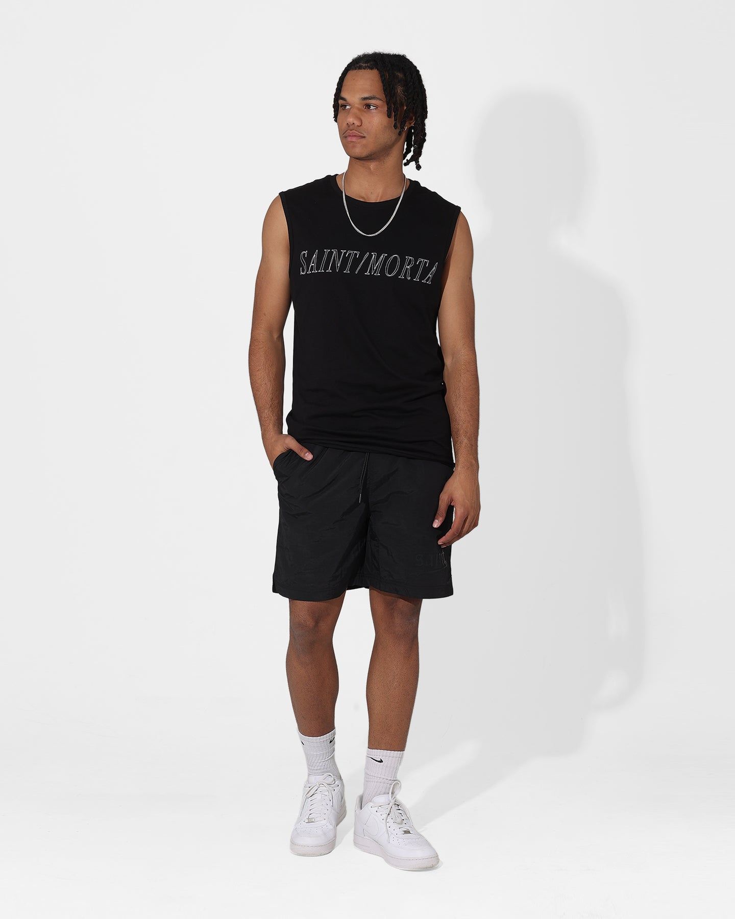 Saint Morta Westside Allstar Beach Shorts Black/Black sold by Culture Kings product image thumbnail 2