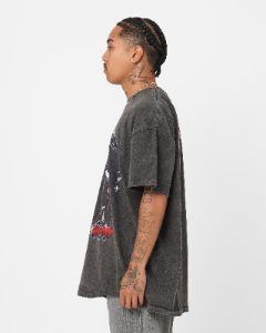 Goat Crew X Naruto Itachi Uchiha Heavyweight Vintage T-Shirt Black Wash sold by Culture Kings