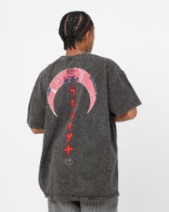 Goat Crew X Naruto Itachi Uchiha Heavyweight Vintage T-Shirt Black Wash sold by Culture Kings