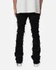 MNML X597 Distressed Skinny Flare Denim Jeans Black sold by Culture Kings