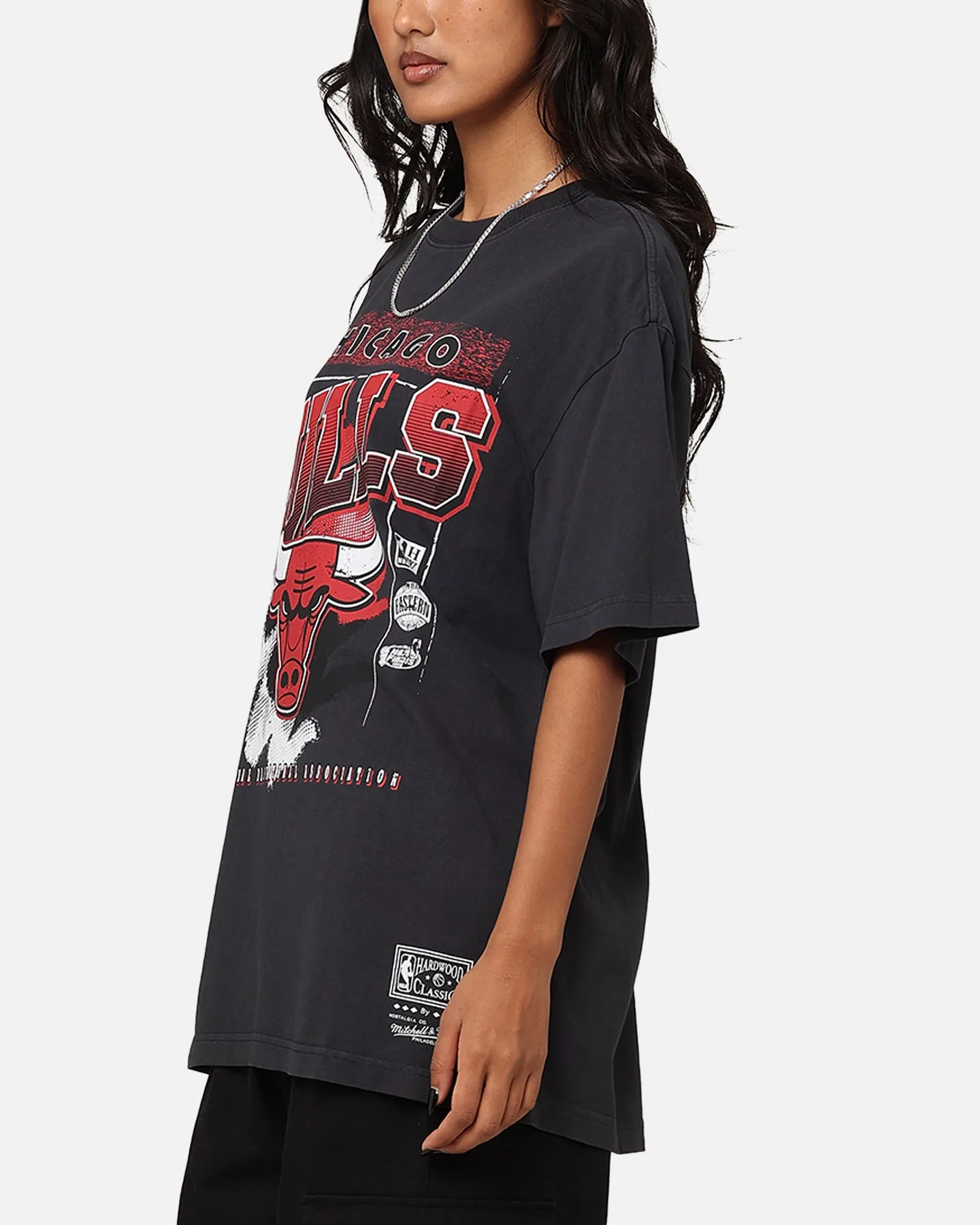Mitchell & Ness Chicago Bulls Brush Off 2.0 T-Shirt Faded Black sold by Culture Kings product image thumbnail 4