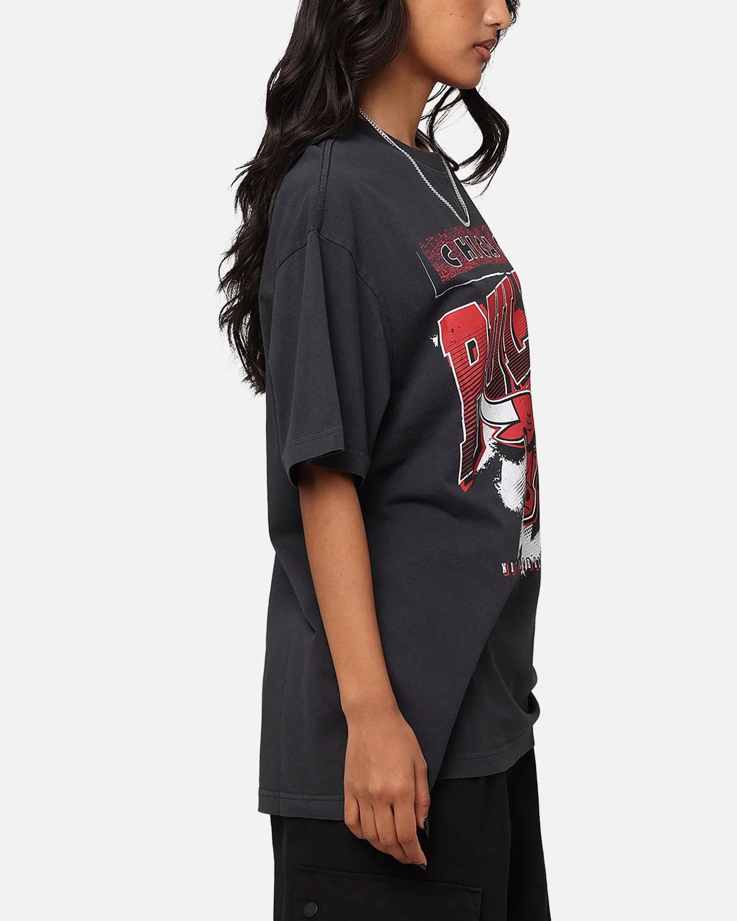 Mitchell & Ness Chicago Bulls Brush Off 2.0 T-Shirt Faded Black sold by Culture Kings product image thumbnail 5