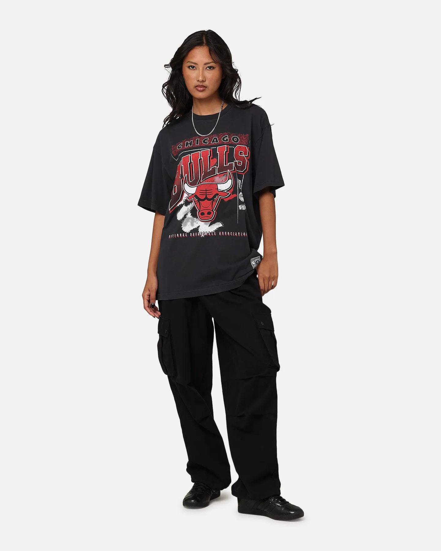 Mitchell & Ness Chicago Bulls Brush Off 2.0 T-Shirt Faded Black sold by Culture Kings product image thumbnail 2