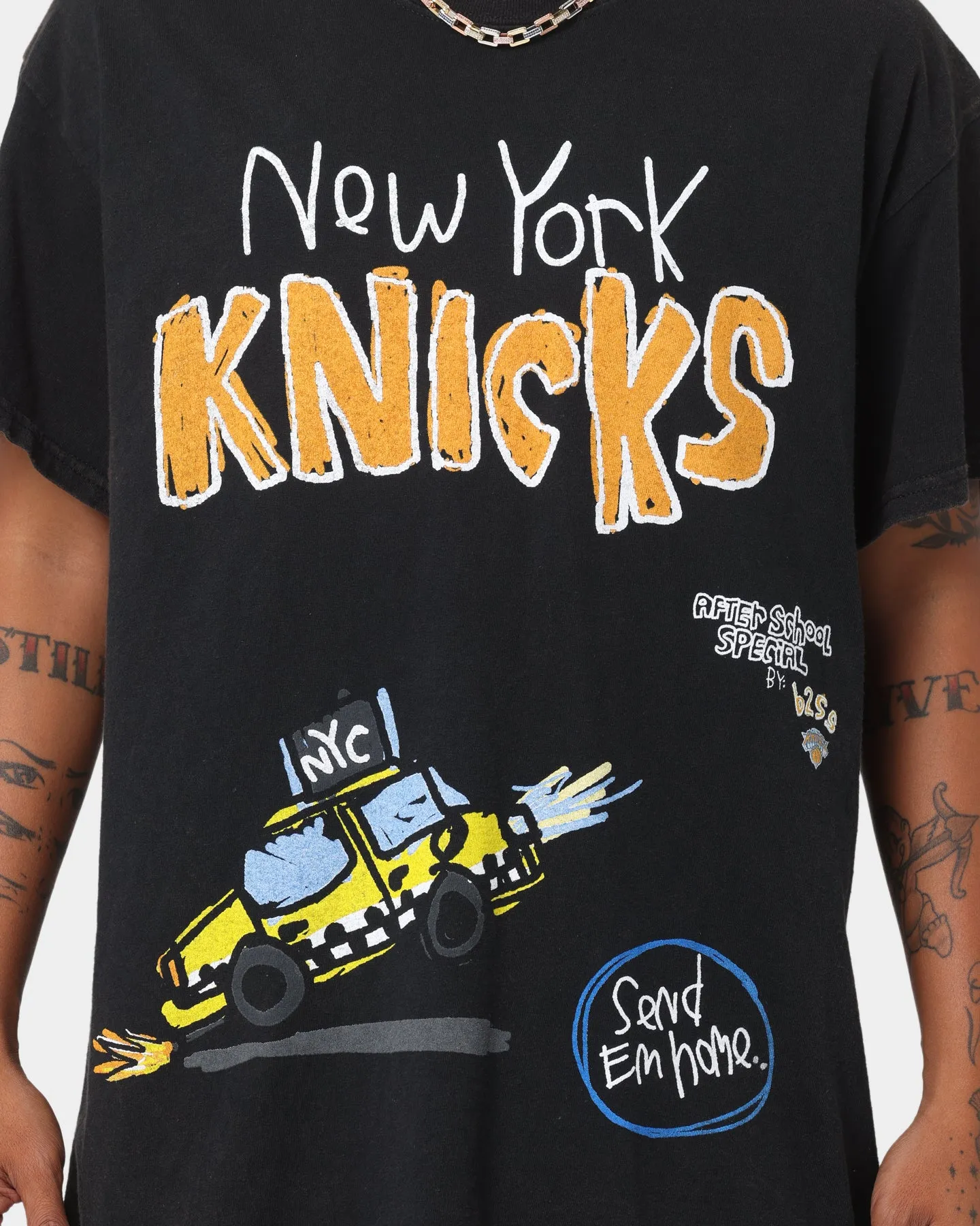 After School Special New York Knicks T-Shirt Black Wash sold by Culture Kings product image thumbnail 4