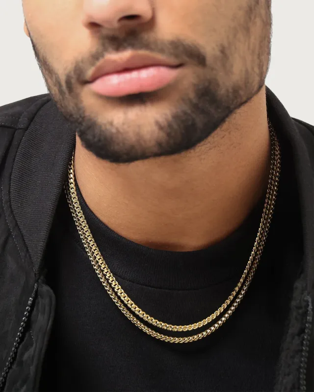 House Of Auric Cuban & Franco Stack 18K Gold Vermeil sold by Culture Kings