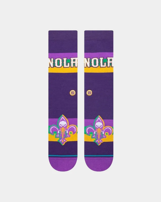 Stance X NBA New Orleans Pelicans CE 2023 Socks Purple sold by Culture Kings