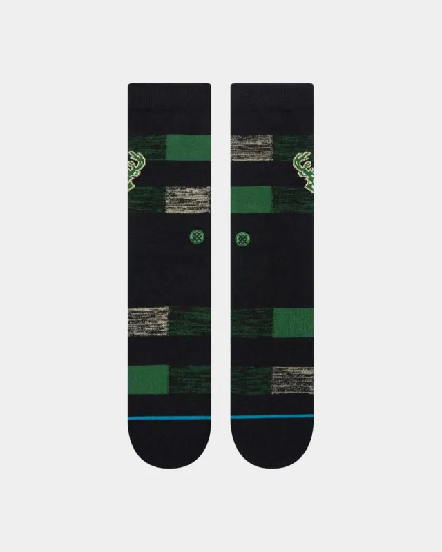 Stance X NBA Milwaukee Bucks Cryptic Socks Black sold by Culture Kings