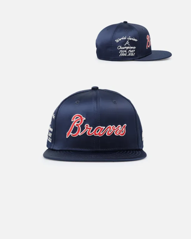 New Era Atlanta Braves 'Satin Script' 9FIFTY Snapback OTC sold by Culture Kings