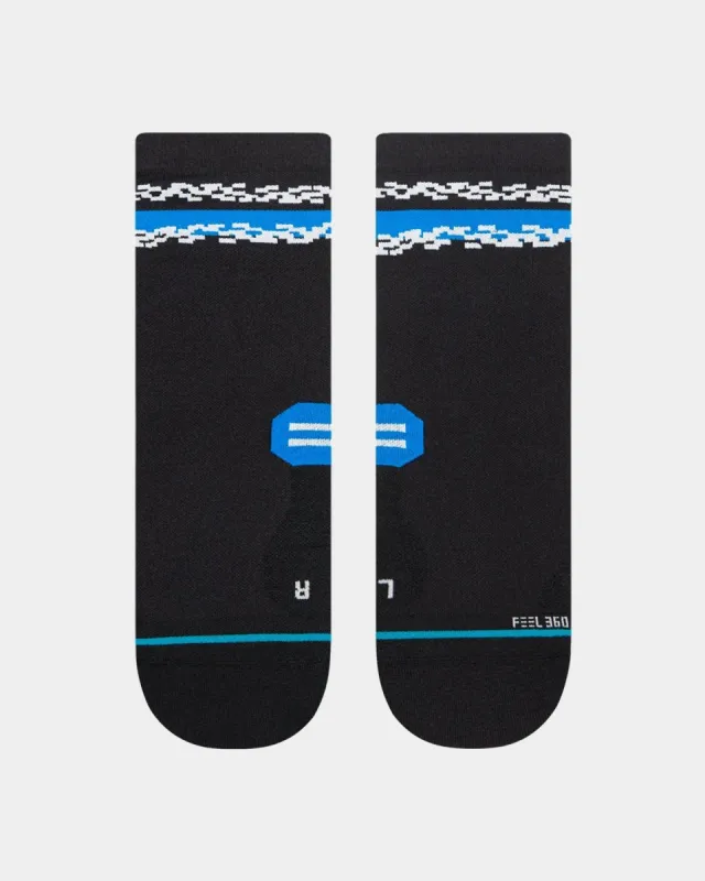 Stance Distort Quarter Socks Black sold by Culture Kings