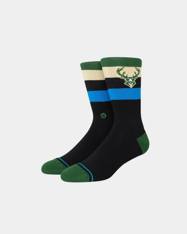 Stance X NBA Milwaukee Bucks Crew Socks Dark Green sold by Culture Kings