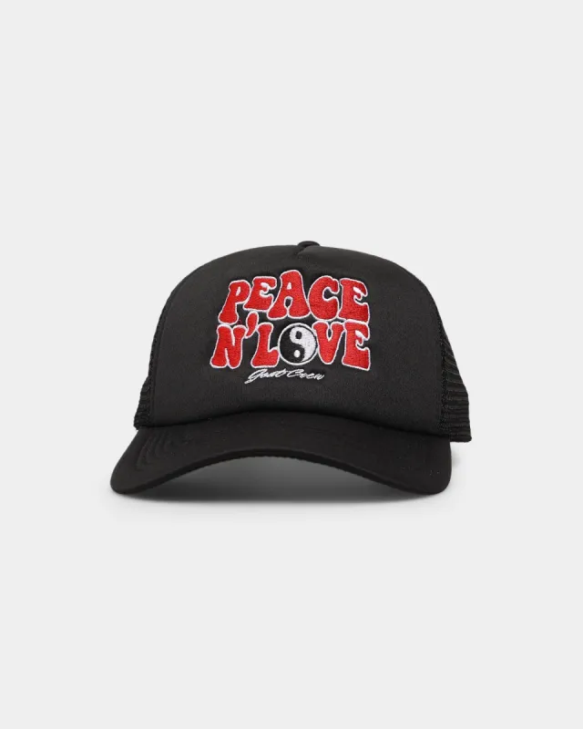 Goat Crew Peace N Love Trucker Snapback Black sold by Culture Kings