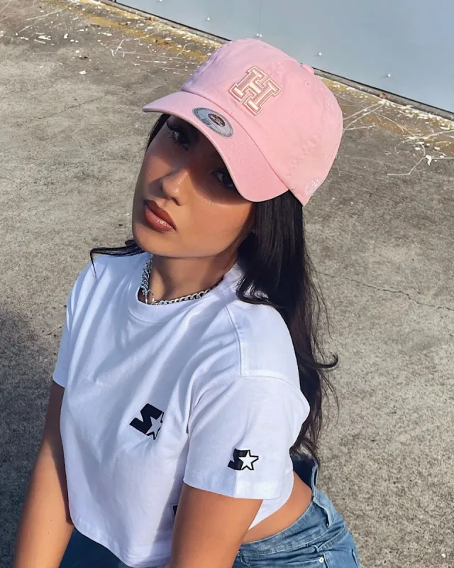 National Collegiate Athletic ASSC Harvard Tonal Crest Washed Dad Hat Pink sold by Culture Kings