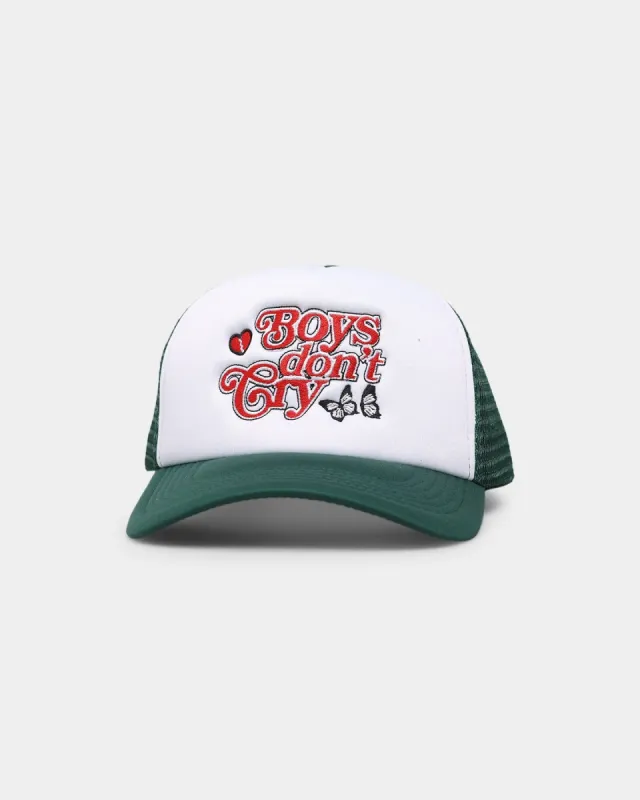 Goat Crew Boys Don't Cry Trucker Snapback White/Green sold by Culture Kings