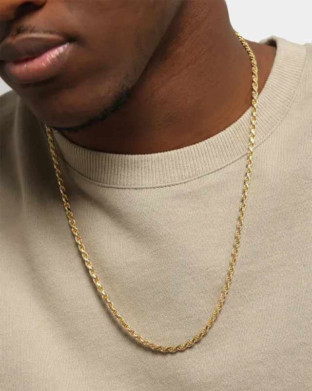 【HOUSE OF AURIC】18k Gold Vermeil/ゴールドロープチェーン House Of Auric Rope 4mm 24