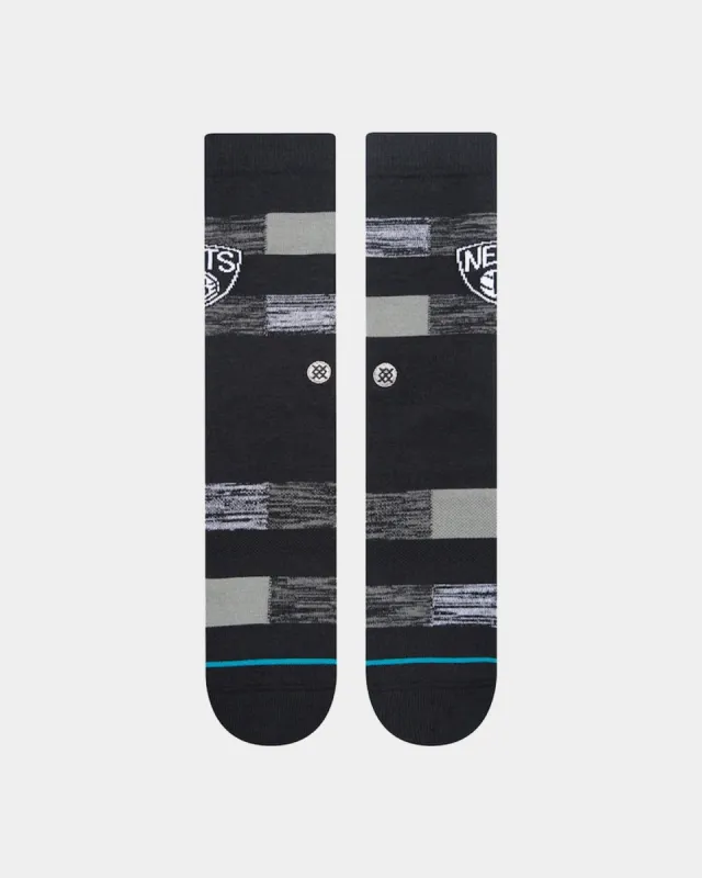 Stance X NBA Brooklyn Nets Cryptic Crewcut Socks Black sold by Culture Kings