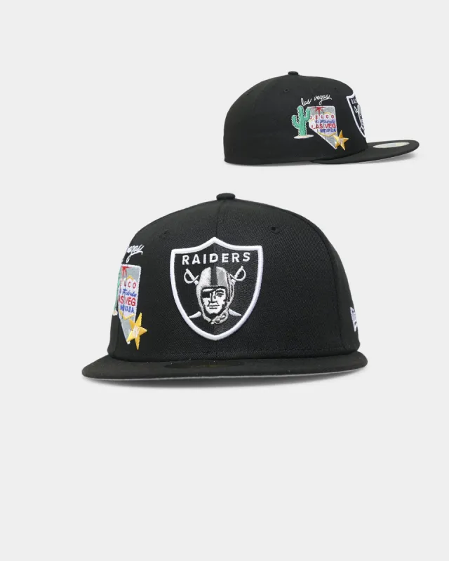 New Era Las Vegas Raiders 'City Cluster' 59FIFTY Fitted Black sold by Culture Kings