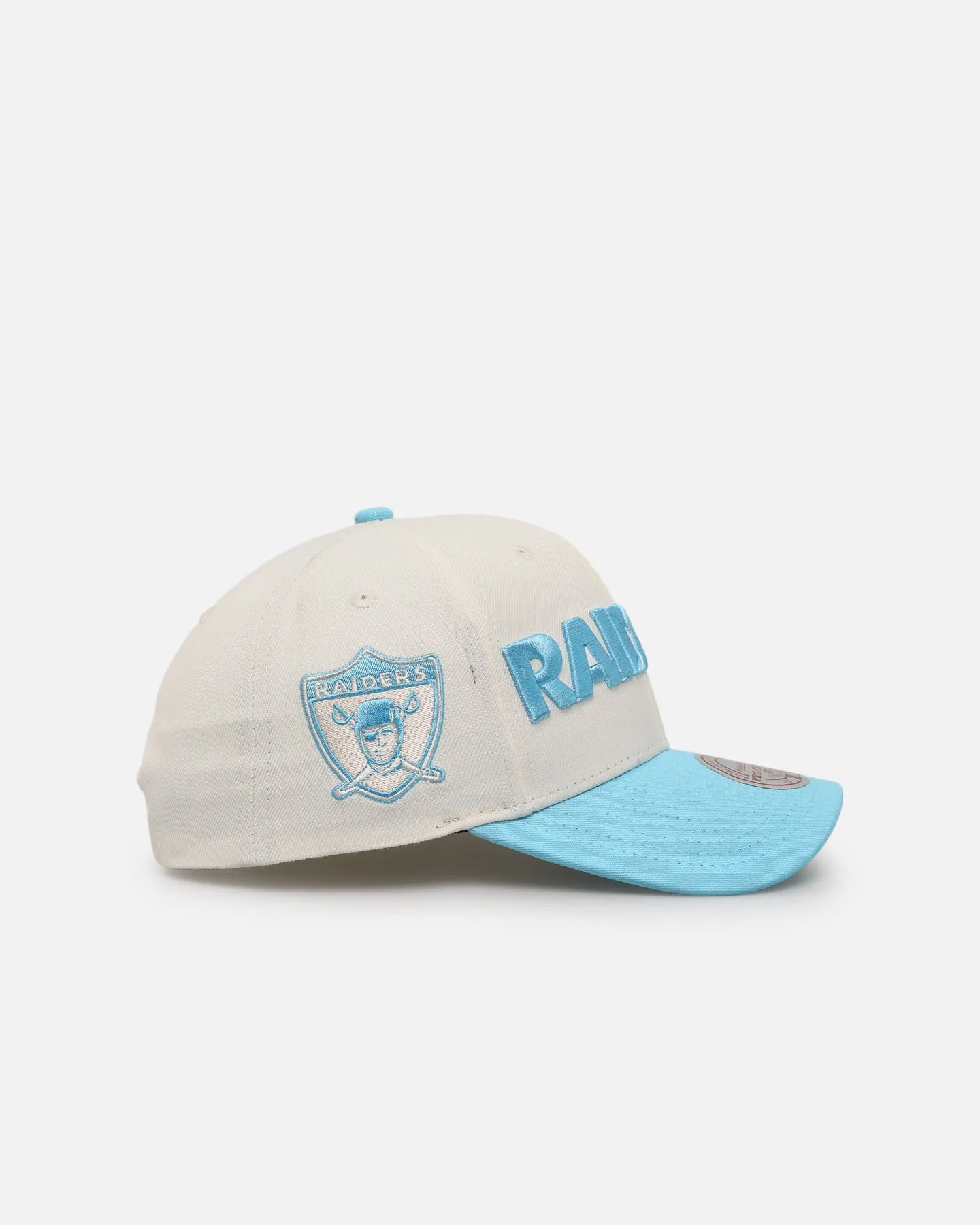 Mitchell & Ness Las Vegas Raiders 'Sky Blue' Pro Crown Snapback White Cream/Blue sold by Culture Kings product image thumbnail 3