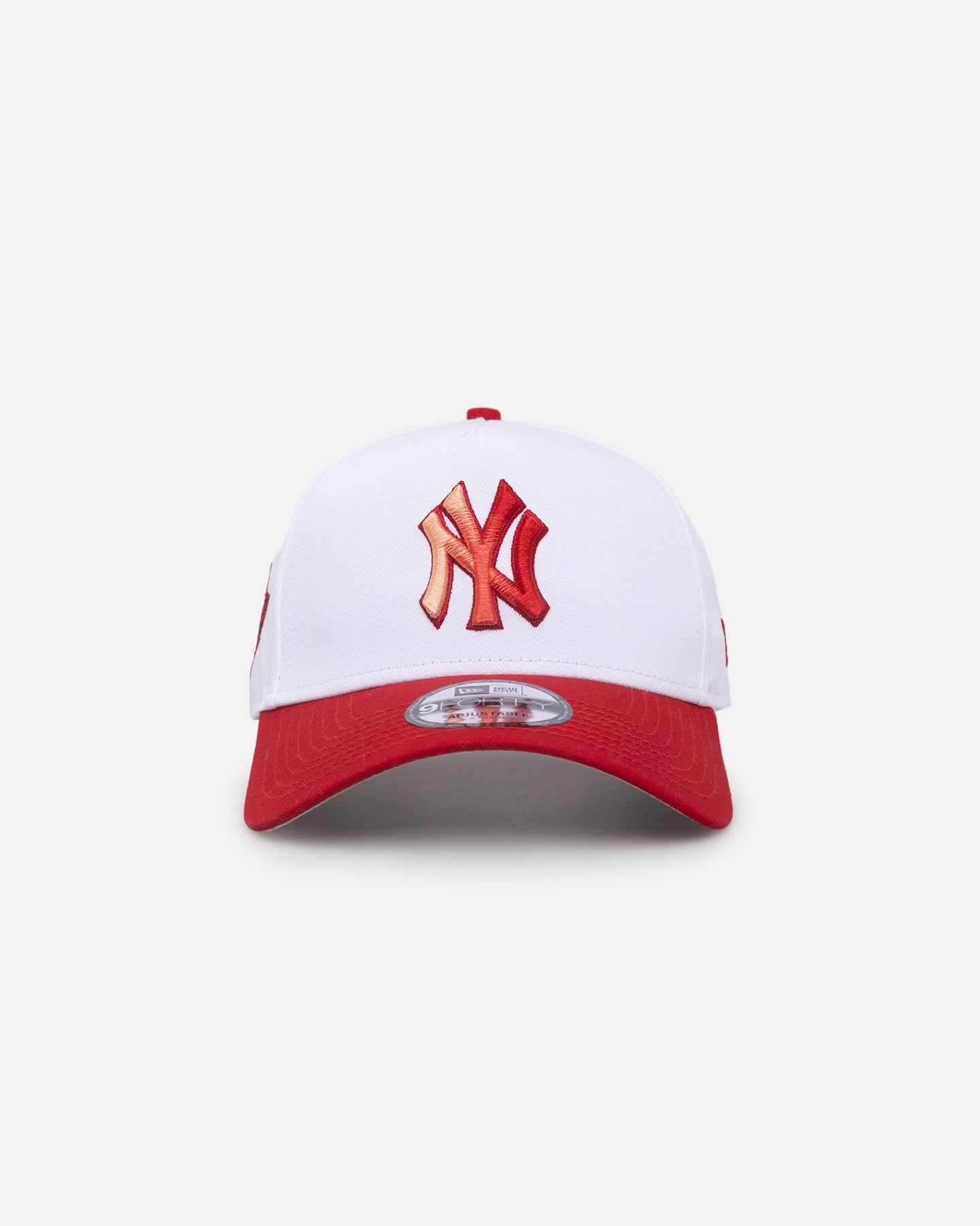 New Era New York Yankees 'Satin Blaze' 9FORTY A-Frame Snapback White/Scarlet sold by Culture Kings